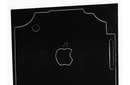 Schutzfolie, Aufkleber schwarz für Rückseite vom Apple iPhone 3G