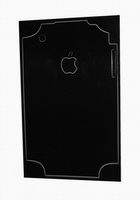 Schutzfolie, Aufkleber schwarz für Rückseite vom Apple iPhone 3G